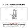 6 X 12 Full Size Aluminum License Plate for Cars and Trucks  Thumbnail