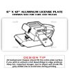 6 X 12 Full Size Aluminum License Plate for Cars and Trucks  Thumbnail