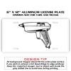 6 X 12 Full Size Aluminum License Plate for Cars and Trucks  Thumbnail