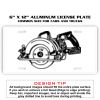 6 X 12 Full Size Aluminum License Plate for Cars and Trucks  Thumbnail