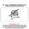 6 X 12 Full Size Aluminum License Plate for Cars and Trucks  Thumbnail