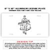 6 X 12 Full Size Aluminum License Plate for Cars and Trucks  Thumbnail