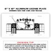 6 X 12 Full Size Aluminum License Plate for Cars and Trucks  Thumbnail