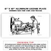 6 X 12 Full Size Aluminum License Plate for Cars and Trucks  Thumbnail