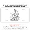 6 X 12 Full Size Aluminum License Plate for Cars and Trucks  Thumbnail