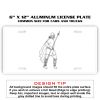 6 X 12 Full Size Aluminum License Plate for Cars and Trucks  Thumbnail