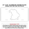 6 X 12 Full Size Aluminum License Plate for Cars and Trucks  Thumbnail
