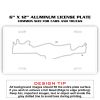 6 X 12 Full Size Aluminum License Plate for Cars and Trucks  Thumbnail