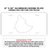 6 X 12 Full Size Aluminum License Plate for Cars and Trucks  Thumbnail