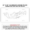 6 X 12 Full Size Aluminum License Plate for Cars and Trucks  Thumbnail
