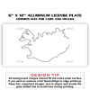 6 X 12 Full Size Aluminum License Plate for Cars and Trucks  Thumbnail