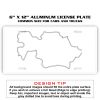 6 X 12 Full Size Aluminum License Plate for Cars and Trucks  Thumbnail
