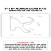 6 X 12 Full Size Aluminum License Plate for Cars and Trucks  Thumbnail