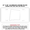 6 X 12 Full Size Aluminum License Plate for Cars and Trucks  Thumbnail