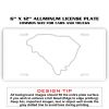 6 X 12 Full Size Aluminum License Plate for Cars and Trucks  Thumbnail