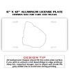 6 X 12 Full Size Aluminum License Plate for Cars and Trucks  Thumbnail