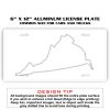6 X 12 Full Size Aluminum License Plate for Cars and Trucks  Thumbnail