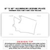 6 X 12 Full Size Aluminum License Plate for Cars and Trucks  Thumbnail