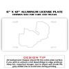 6 X 12 Full Size Aluminum License Plate for Cars and Trucks  Thumbnail