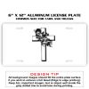 6 X 12 Full Size Aluminum License Plate for Cars and Trucks  Thumbnail