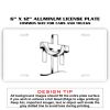 6 X 12 Full Size Aluminum License Plate for Cars and Trucks  Thumbnail