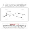 6 X 12 Full Size Aluminum License Plate for Cars and Trucks  Thumbnail