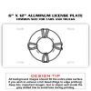 6 X 12 Full Size Aluminum License Plate for Cars and Trucks  Thumbnail