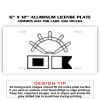 6 X 12 Full Size Aluminum License Plate for Cars and Trucks  Thumbnail