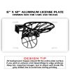 6 X 12 Full Size Aluminum License Plate for Cars and Trucks  Thumbnail