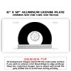 6 X 12 Full Size Aluminum License Plate for Cars and Trucks  Thumbnail
