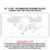 6 X 12 Full Size Aluminum License Plate for Cars and Trucks  Thumbnail