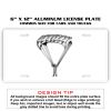 6 X 12 Full Size Aluminum License Plate for Cars and Trucks  Thumbnail