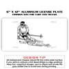 6 X 12 Full Size Aluminum License Plate for Cars and Trucks  Thumbnail