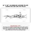 6 X 12 Full Size Aluminum License Plate for Cars and Trucks  Thumbnail