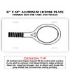 6 X 12 Full Size Aluminum License Plate for Cars and Trucks  Thumbnail