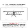 6 X 12 Full Size Aluminum License Plate for Cars and Trucks  Thumbnail