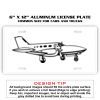 6 X 12 Full Size Aluminum License Plate for Cars and Trucks  Thumbnail