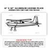6 X 12 Full Size Aluminum License Plate for Cars and Trucks  Thumbnail