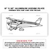 6 X 12 Full Size Aluminum License Plate for Cars and Trucks  Thumbnail