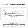 6 X 12 Full Size Aluminum License Plate for Cars and Trucks  Thumbnail
