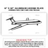 6 X 12 Full Size Aluminum License Plate for Cars and Trucks  Thumbnail