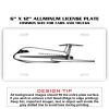 6 X 12 Full Size Aluminum License Plate for Cars and Trucks  Thumbnail