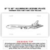 6 X 12 Full Size Aluminum License Plate for Cars and Trucks  Thumbnail