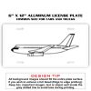6 X 12 Full Size Aluminum License Plate for Cars and Trucks  Thumbnail