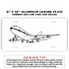 6 X 12 Full Size Aluminum License Plate for Cars and Trucks  Thumbnail