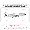 6 X 12 Full Size Aluminum License Plate for Cars and Trucks  Thumbnail