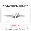 6 X 12 Full Size Aluminum License Plate for Cars and Trucks  Thumbnail