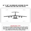 6 X 12 Full Size Aluminum License Plate for Cars and Trucks  Thumbnail