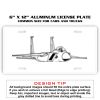 6 X 12 Full Size Aluminum License Plate for Cars and Trucks  Thumbnail