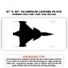 6 X 12 Full Size Aluminum License Plate for Cars and Trucks  Thumbnail